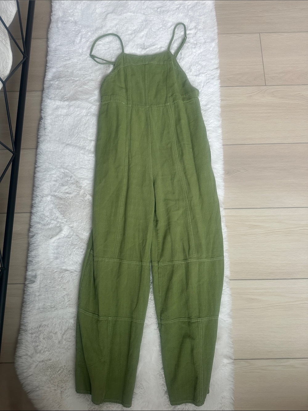 Spaghetti-Strap Olive Green Jumpsuit